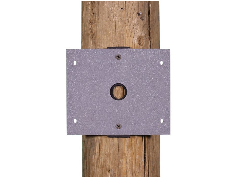 Universal Round Pole Adapter for a Double Duplex Box